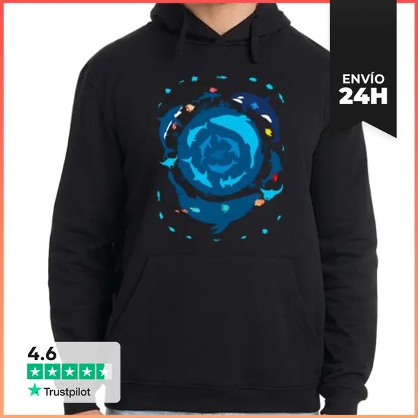 Sudadera Unisex Con Capucha Hombre, Jersey Con Capucha, Negro