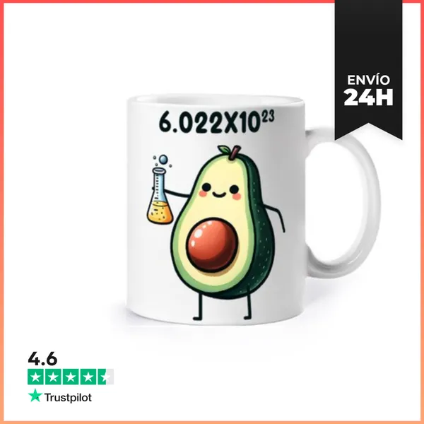 Taza Abogado Químico Número Topo Avogadro Taza Desayuno Café Té