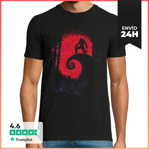 Camiseta Hombre Clásica Cazar Antes De Navidad LaTostadora