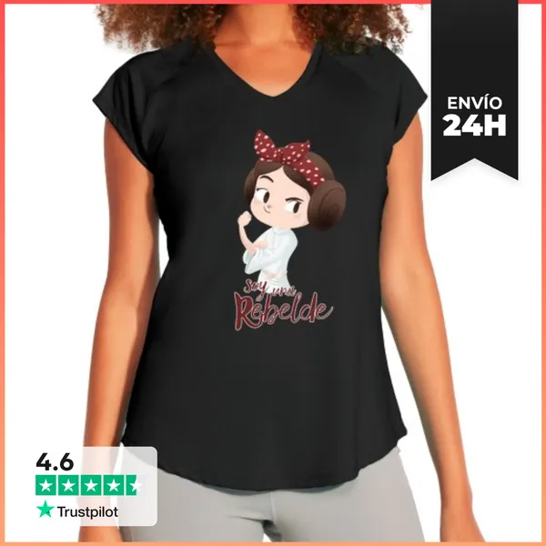 Camiseta Deportiva Mujer Soy Una Rebelde LaTostadora