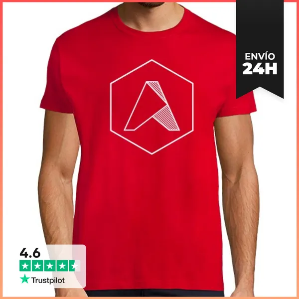 Camiseta Hombre Clásica CHICO, LOGO ANDRES CAMPO BLANCO