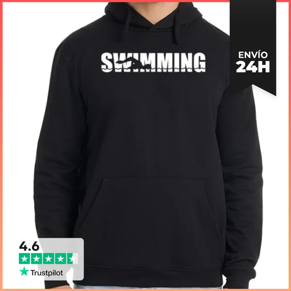 Sudadera Unisex Con Capucha Nadando LaTostadora
