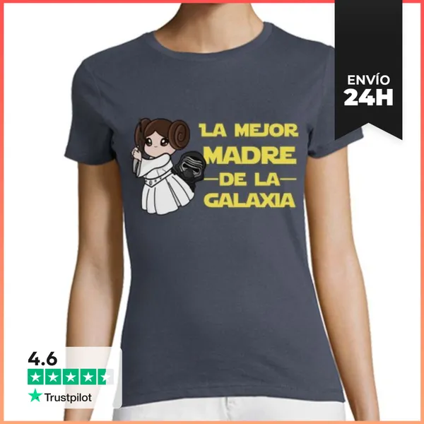 Camiseta Mujer Clásica La Mejor Madre De La Galaxia LaTostadora