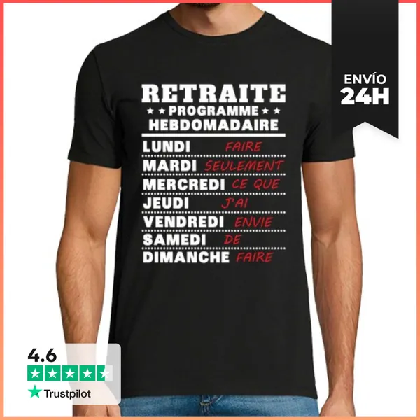 Camiseta Hombre Clásica Programa Semanal Divertido De Jubilació