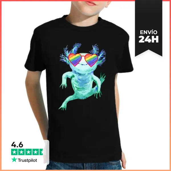 Camiseta Clásica Para Niños Amante Del Axolote Azul Cosas LGBTQ