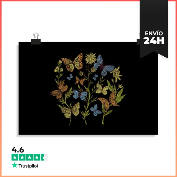 Póster Horizontal Aesthetic Grunge De Hadas Fairycore LaTostadora