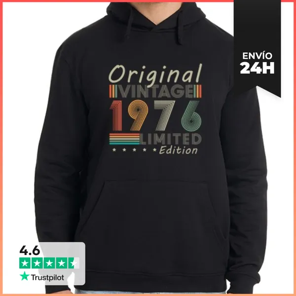 Sudadera Unisex Con Capucha 50 Cumpleaños 50 Años Vintage 1976