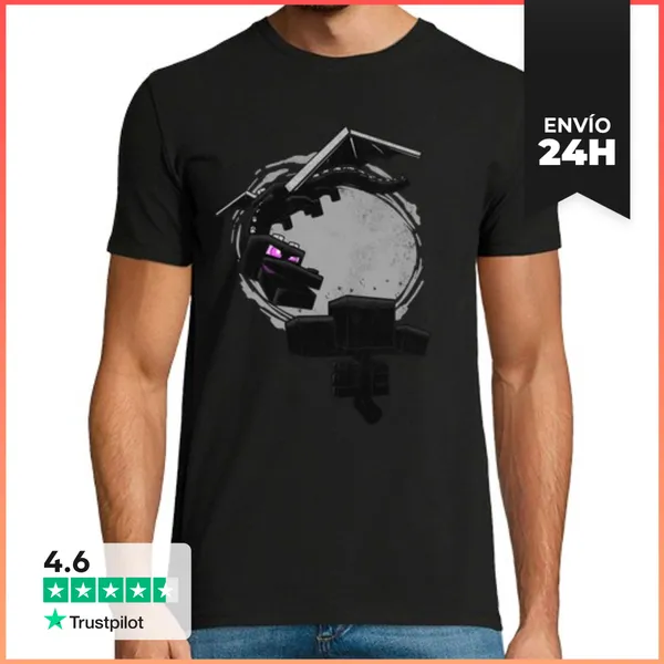 Camiseta Hombre Clásica Camiseta Humor Dragon Ender The Wither