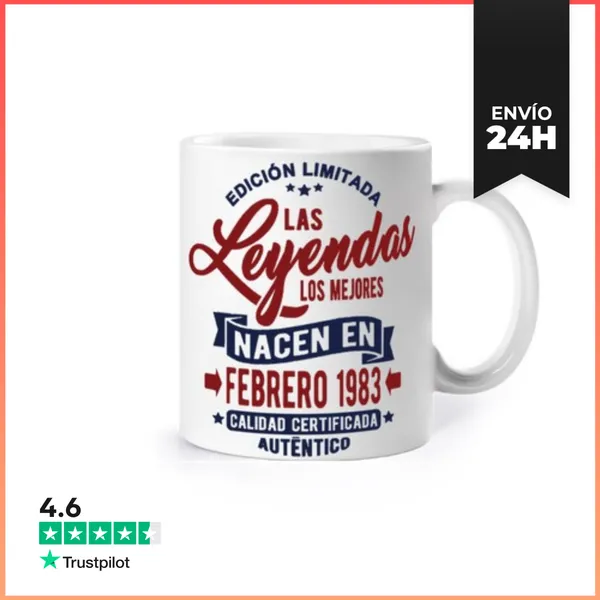 Taza Las Leyendas Nacen En Febrero 1983 LaTostadora
