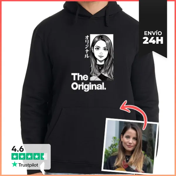 Sudadera Unisex Con Capucha Efecto Manga Sudadera The Original