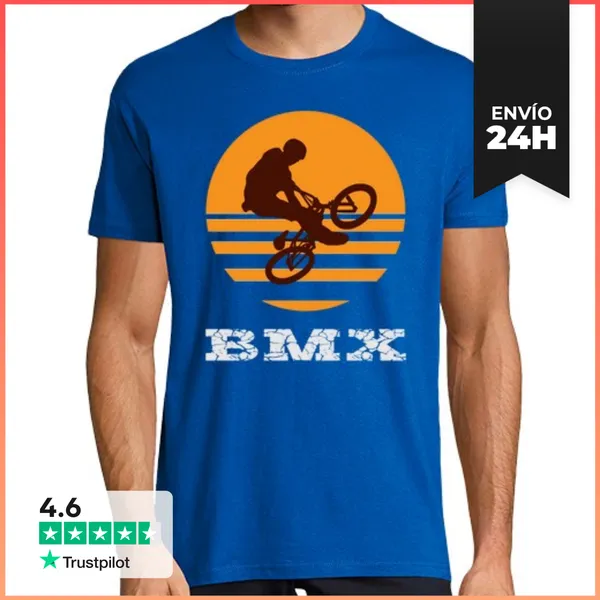 Camiseta Hombre Clásica Hombre, Manga Corta, Azul Royal, Calidad