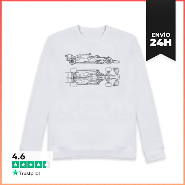 Sudadera Unisex F1 SILUETA COCHE INGENIERO GRAN PREMIO