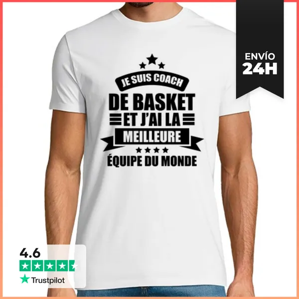 Camiseta Hombre Clásica Soy Un Entrenador De Baloncesto