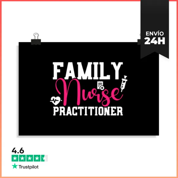 Póster Horizontal Enfermera Practicante Familiar Fnp Familia