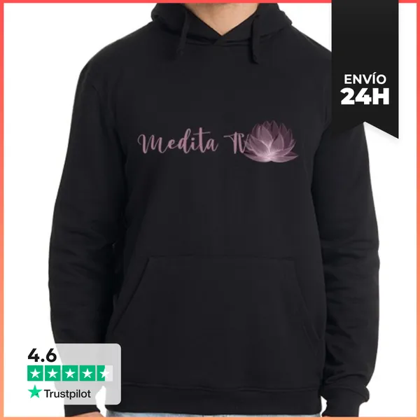 Sudadera Unisex Con Capucha Hombre, Sudadera Con Capucha, Negro