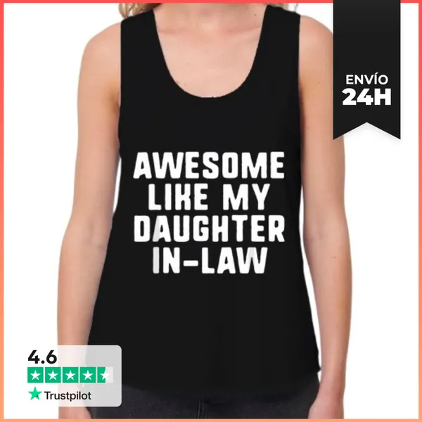 Camiseta Mujer Sin Mangas, Loose Fit Increíble Como El Padre De