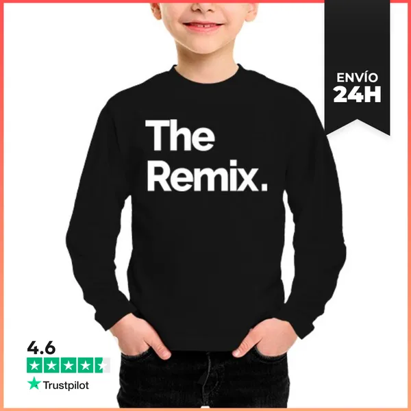 Camiseta Manga Larga Para Niños The Remix LaTostadora