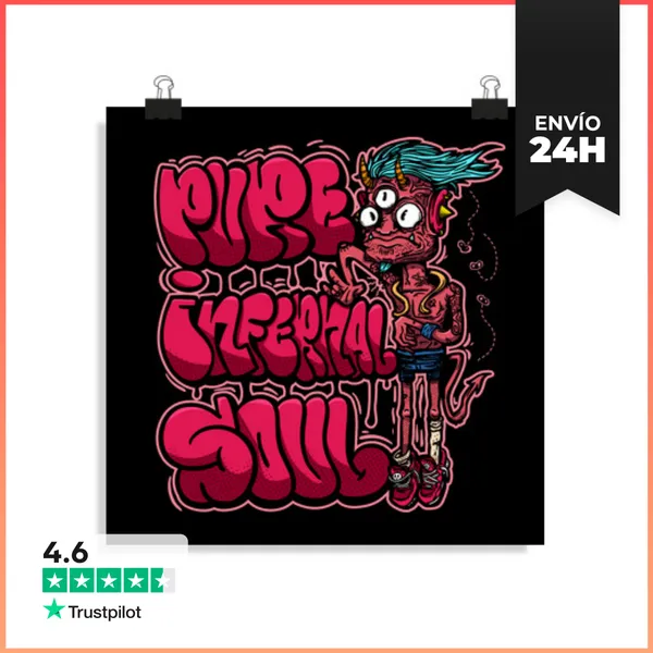 Póster Cuadrado Pure Infernal Soul LaTostadora