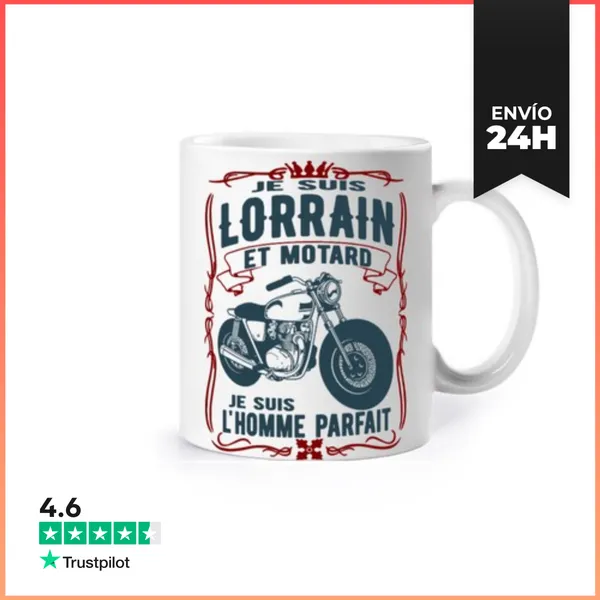Taza Lorena Y Motociclista Perfecta LaTostadora