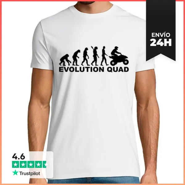 Camiseta Hombre Clásica Quad Evolución LaTostadora