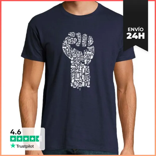 Camiseta Hombre Clásica Puño Arriba LaTostadora