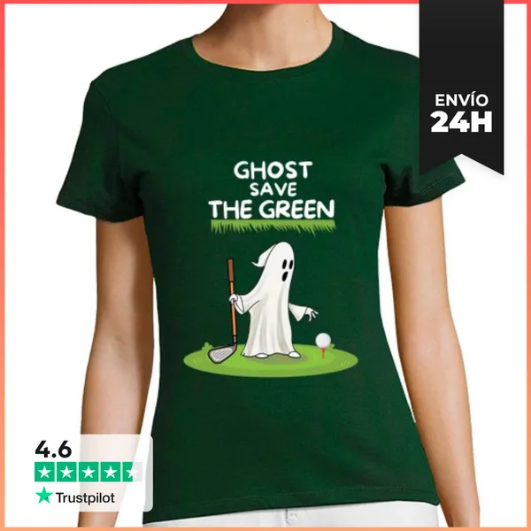 Camiseta Mujer Clásica Fantasma Salva Lo Verde LaTostadora