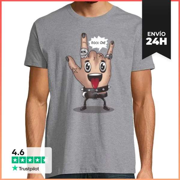 Camiseta Hombre Clásica Rock On! Camisa Para Hombre LaTostadora