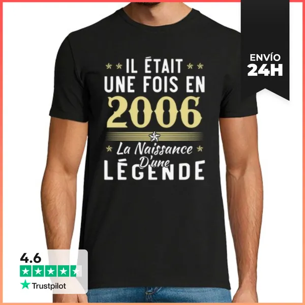 Camiseta Hombre Clásica 2006 Año De Nacimiento Cumpleaños