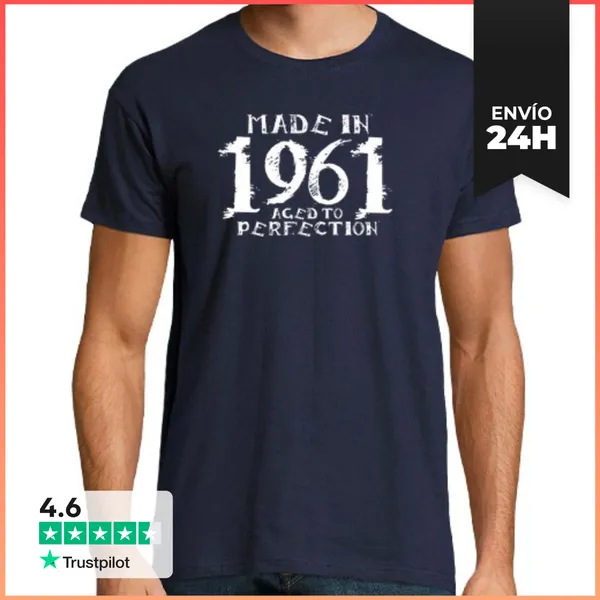 Camiseta Hombre Clásica 1961 KiraLynn Blanco LaTostadora