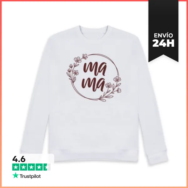 Sudadera Unisex MAMA FLORAL FLORES PRIMAVERA LaTostadora