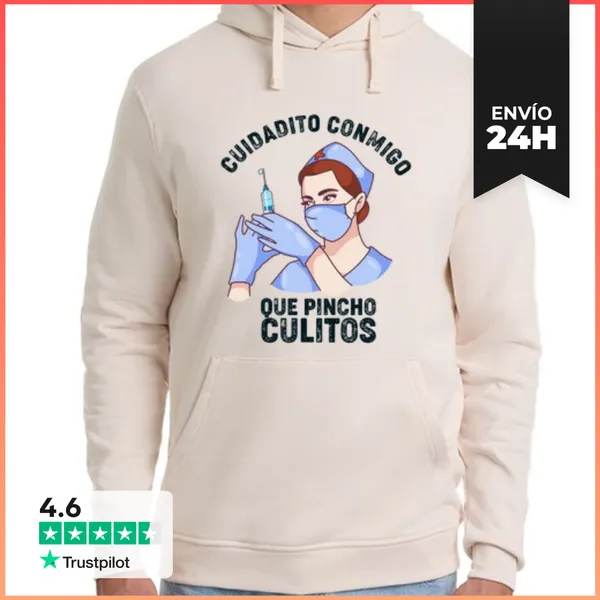 Sudadera Unisex Con Capucha Cuidadito Que Pincho Culitos