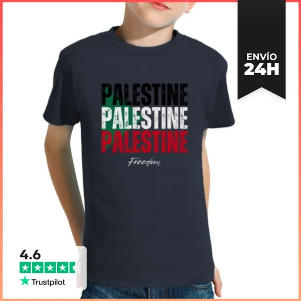 Camiseta Clásica Para Niños Bandera Palestina, Hecho En Palestina
