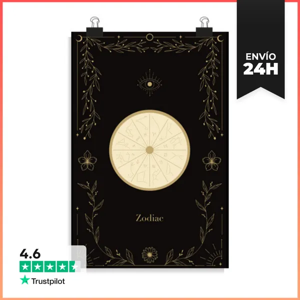 Póster Vertical Zodiac Black LaTostadora