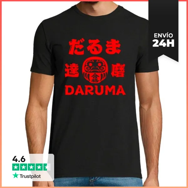 Camiseta Hombre Clásica Daruma -Rojo- LaTostadora