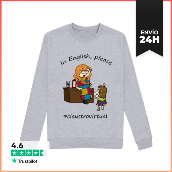 Sudadera Unisex Inglés Negro LaTostadora