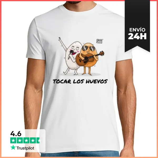 Camiseta Hombre Clásica Hombre, Tocar Los Huevos LaTostadora