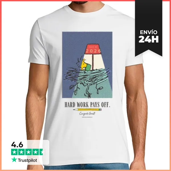 Camiseta Hombre Clásica Hard Work Pays Off LaTostadora
