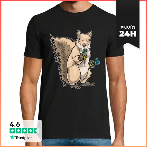 Camiseta Hombre Clásica Dardos De Ardilla Dardo LaTostadora