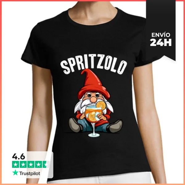 Camiseta Mujer Clásica Nano Spritzolo Divertidos Amantes De Lo