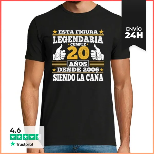 Camiseta Hombre Clásica 20 Años 2006 Cumpleaños Molón LaTostadora
