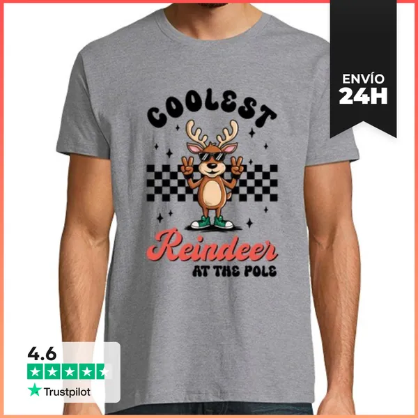 Camiseta Hombre Clásica Reno Cool LaTostadora