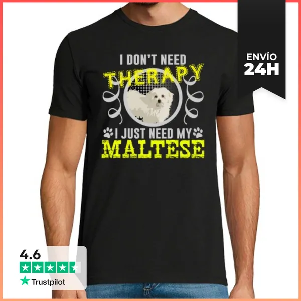 Camiseta Hombre Clásica No Necesito Terapia Solo Necesito Mi