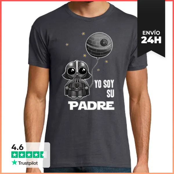Camiseta Hombre Clásica Darth Vader Día Del Padre LaTostadora
