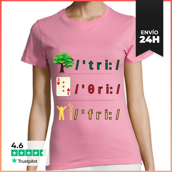 Camiseta Mujer Clásica Fonética Inglesa 2 LaTostadora