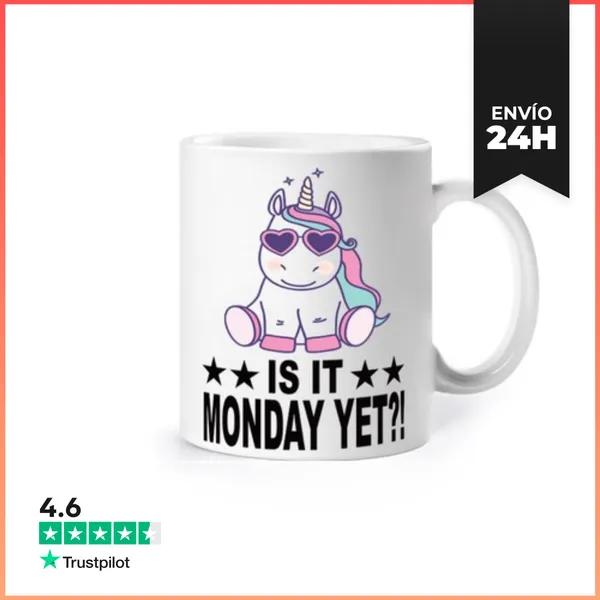 Taza ¿Es Lunes Todavía Unicornio? Odio El Lu LaTostadora