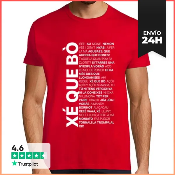 Camiseta Hombre Clásica Xé Que Bò - Samarreta En Valencià R -
