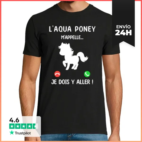 Camiseta Hombre Clásica Poni Acuático LaTostadora