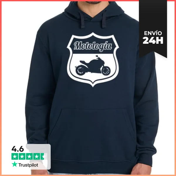 Sudadera Unisex Con Capucha Sudadera Motología Logo Blanco
