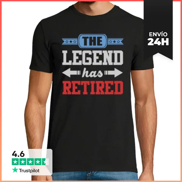 Camiseta Hombre Clásica La Leyenda Se Ha Retirado LaTostadora