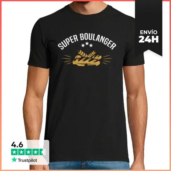 Camiseta Hombre Clásica Panadero Profesión Humor Regalo